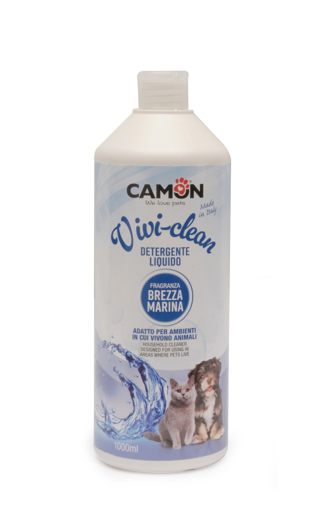 Detergente liquido Camon Vivi-clean brezza marina 1000 ml per ambienti animali Detergente liquido Camon Vivi-clean brezza marina 1000 ml per ambienti animali